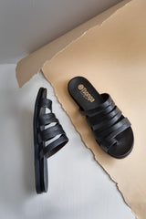 black sandals